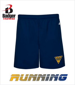 RUNNING SHORTS with 5 inch Inseam Printed Triangle Logo