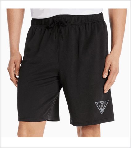 Black RUSSELL Cotton Shorts with Pockets and Printed Logo