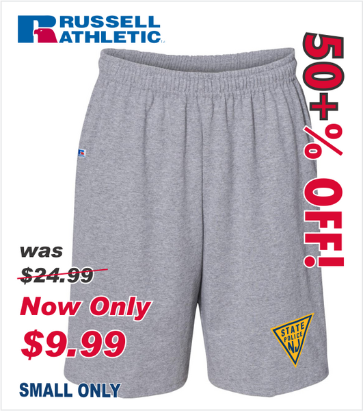 Oxford Grey RUSSELL Cotton Shorts with Pockets and Printed Logo