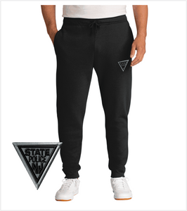BLACK JOGGER Pocketed Sweatpants with Iconic Embroidered Logo