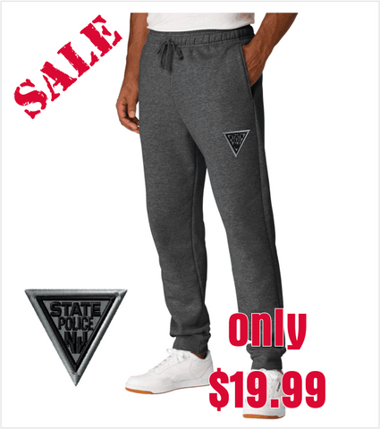 Charcoal Heather JOGGER Pocketed Sweatpants with Iconic Embroidered Logo