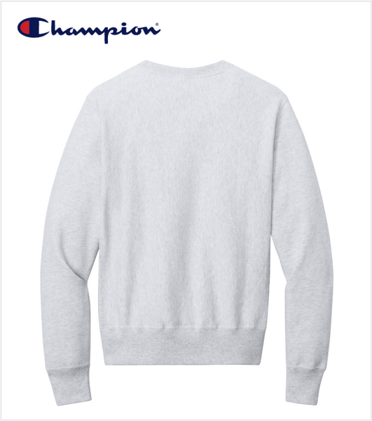Champion REVERSE WEAVE Silver Grey Crewneck with Embroidered Logo