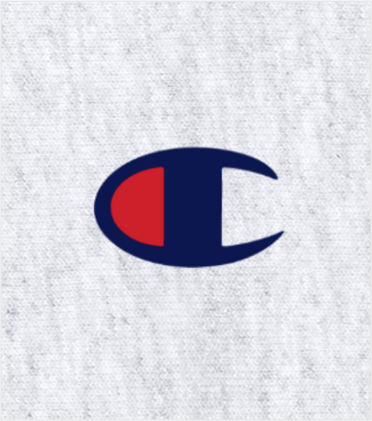 Champion REVERSE WEAVE Silver Grey Crewneck with Embroidered Logo