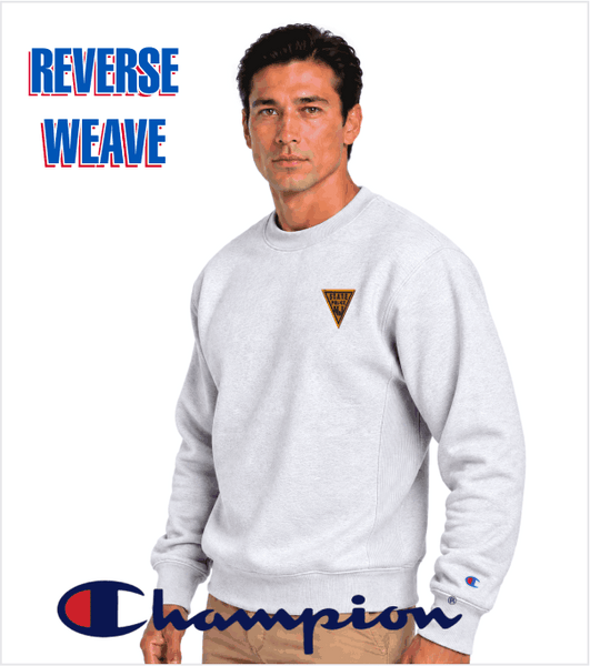 Champion REVERSE WEAVE Silver Grey Crewneck with Embroidered Logo