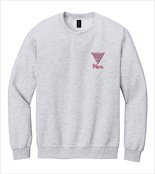 MOM! Ash Grey Crewneck with Iconic Triangle/Mom Embroidered Logo