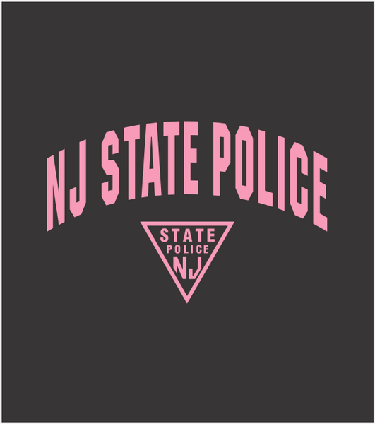 BLACK Crewneck with Printed AWARENESS PINK Full Front Logo