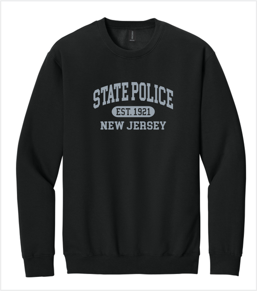 BLACK Crewneck with Printed Full Front Logo