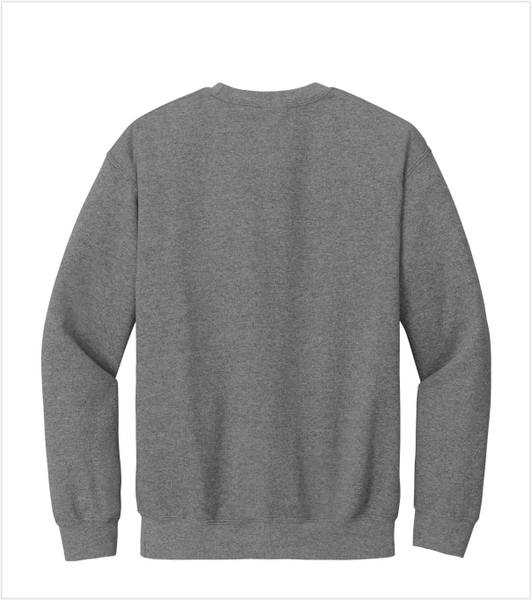 GRAPHITE HEATHER GREY Crewneck with Printed Classic Triangle Logo