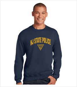 Navy Crewneck with Printed Full Front Logo