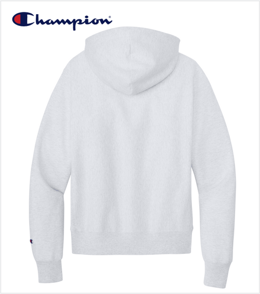 Champion REVERSE WEAVE Silver Grey Hood with Embroidered Logo