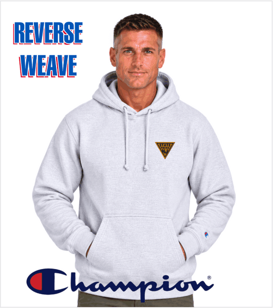 Champion REVERSE WEAVE Silver Grey Hood with Embroidered Logo
