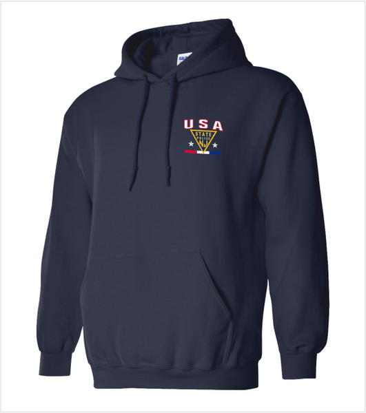 USA! Navy Hood with Embroidered USA Logo