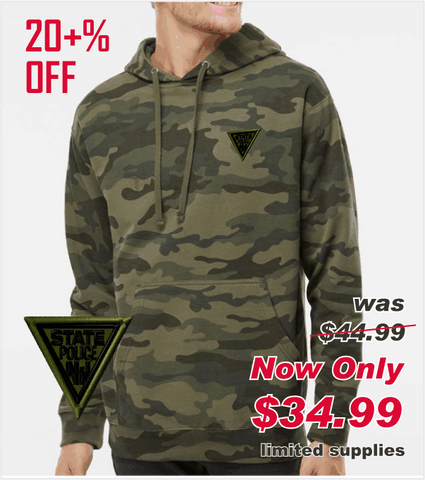 FOREST Camo Hooded Sweatshirt with Embroidered Triangle