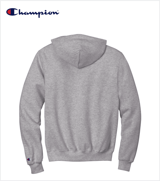 CHAMPION Light Steel Hoodie with Iconic Embroidered Logo