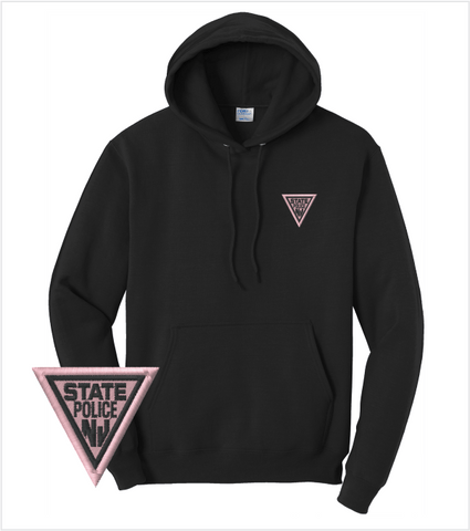 BLACK Hood with PINK Embroidered Classic Logo