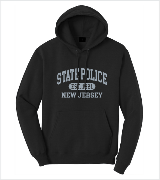 BLACK Hood with Printed Full Front Printed Grey Logo