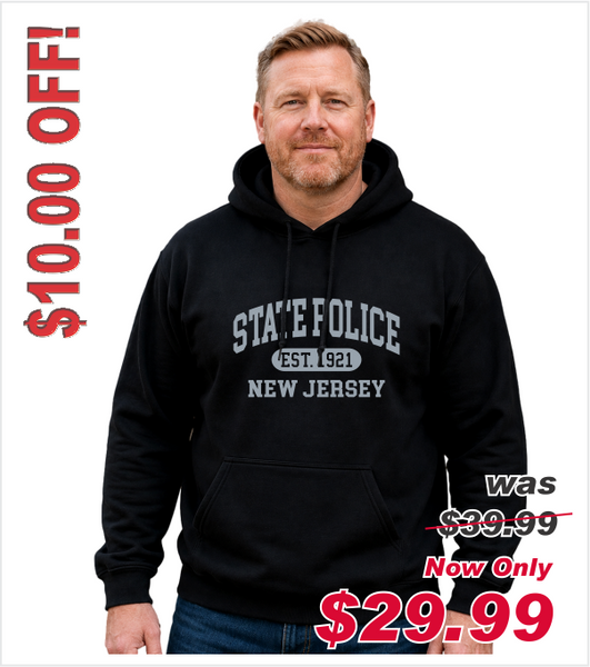 BLACK Hood with Printed Full Front Printed Grey Logo