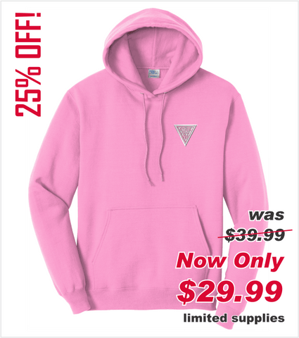 PINK Hood with Embroidered Classic Logo