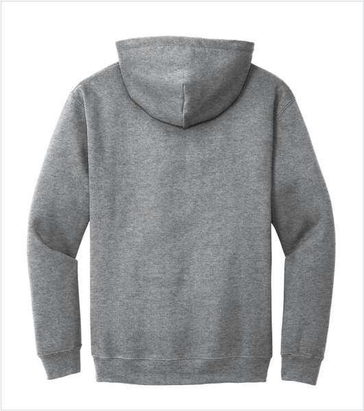 GRAPHITE HEATHER GREY HOOD with Printed Classic Triangle Logo