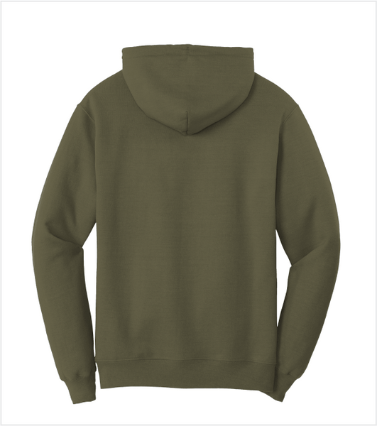 OLIVE DRAB Hood with Printed Classic Logo in Black