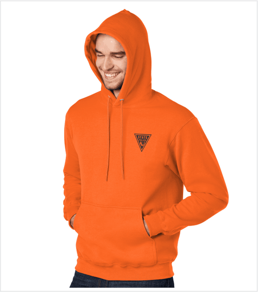 BRIGHT ORANGE Hood with Black Printed Classic Logo