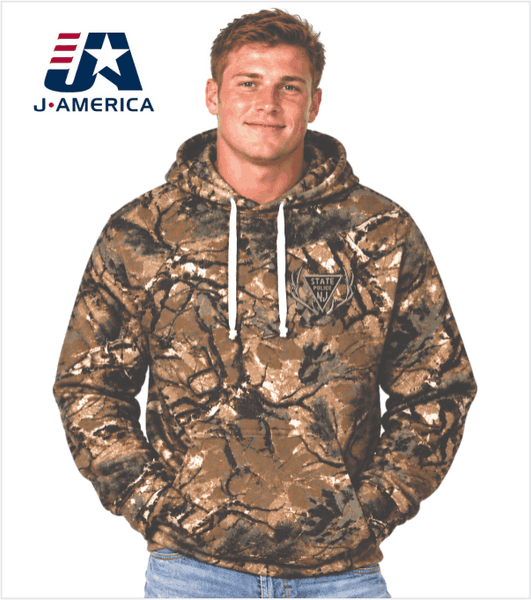 Outdoor CAMO Hooded Sweatshirt with Embroidered ANTLERS Logo