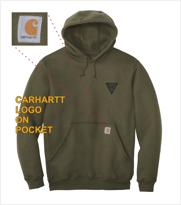MOSS CARHARTT Hood with Embroidered Logo – True Blue and Gold