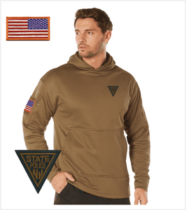 Rothco Concealed Carry COYOTE BROWN Tactical Hoodie with Embroidered Logo & Velcro US Flag on Right Sleeve