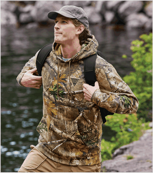 REALTREE EDGE Camo Hooded Sweatshirt with Embroidered Triangle