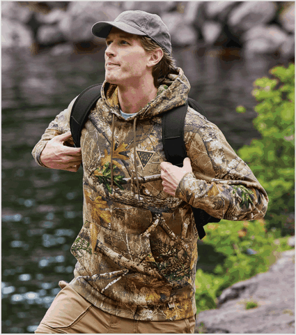 REALTREE EDGE Camo Hooded Sweatshirt with Embroidered Triangle