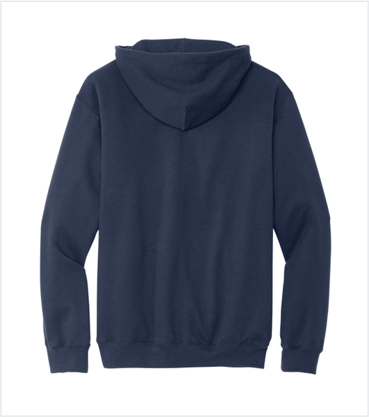 NAVY Hood Midweight Premium Cotton/Poly with Embroidered Logo