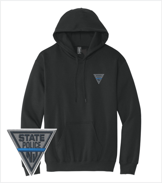 THIN BLUE LINE - Premium Black Hoodie with Embroidered TBL Logo