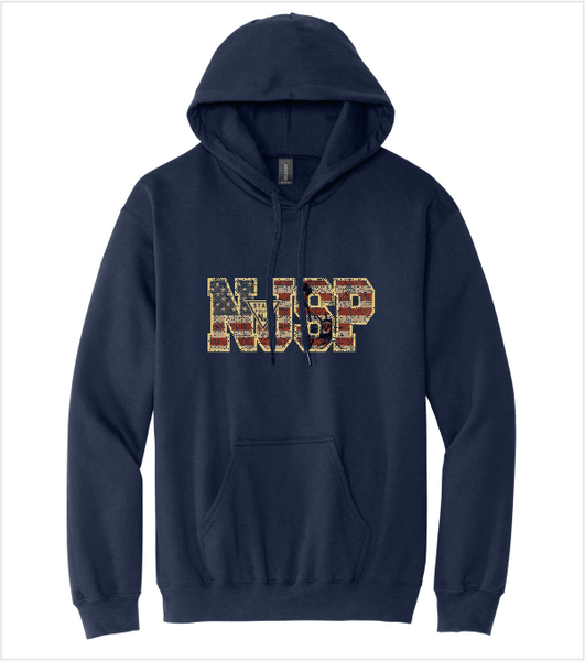 NJSP FLAG and Statue of Liberty Printed on NAVY Premium Hood