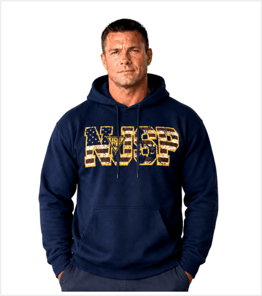 NJSP FLAG and Statue of Liberty Printed on NAVY Premium Hood