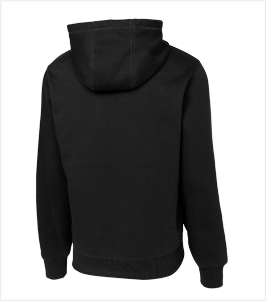 Premium BLACK Hoodie with Embroidered BLUE LINE Triangle Logo