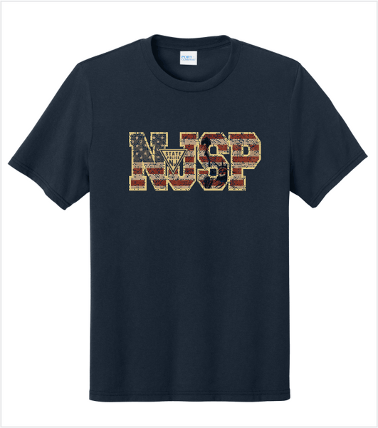 Premium TRI-BLEND T-shirt with Printed NJSP FLAG and Statue of Liberty