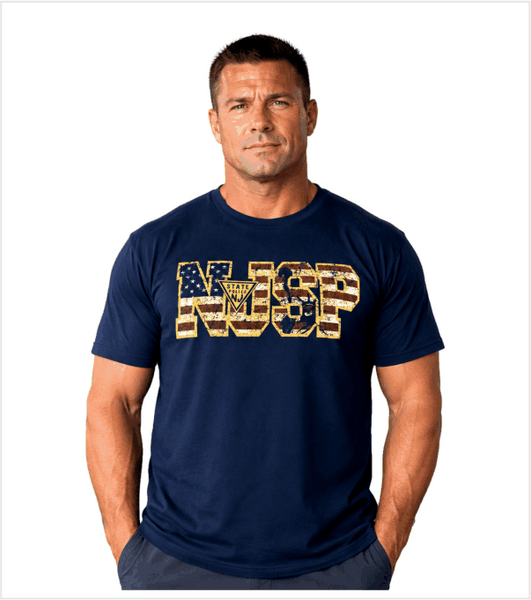 Premium TRI-BLEND T-shirt with Printed NJSP FLAG and Statue of Liberty