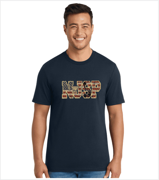 Premium TRI-BLEND T-shirt with Printed NJSP FLAG and Statue of Liberty