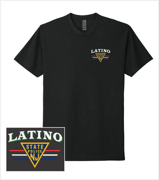 LATINO Black PREMIUM T-shirt with Printed Multi-color Logo