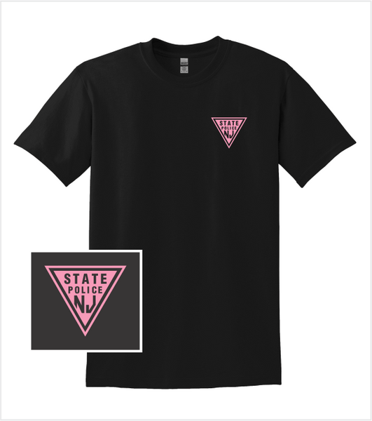 PINK Classic Logo Printed on Black T-Shirt