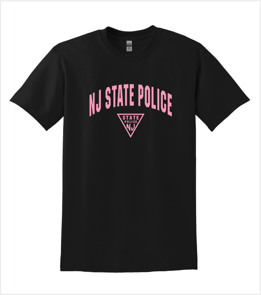 BLACK Premium T-shirt with Printed AWARENESS PINK Full Front Logo