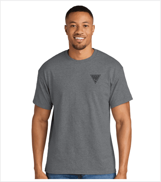 GRAPHITE HEATHER T-Shirt with Printed Classic Logo in Black