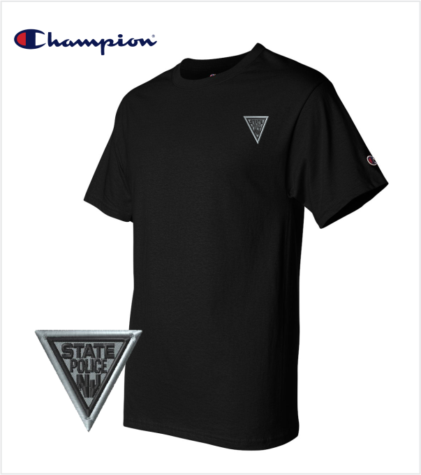 EMBROIDERED CHAMPION T-Shirt BLACK