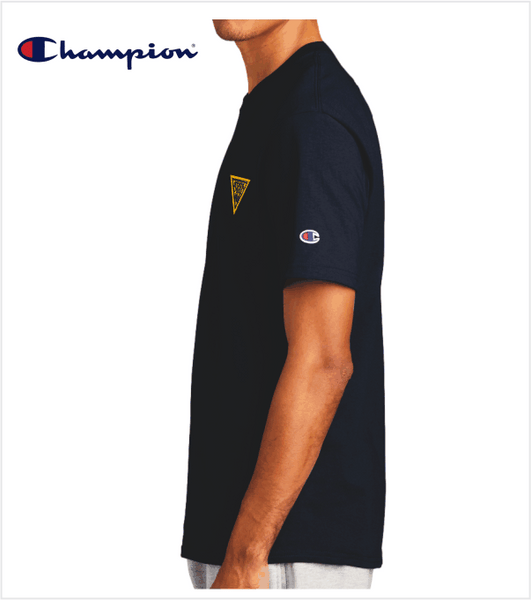 EMBROIDERED CHAMPION Navy T-Shirt