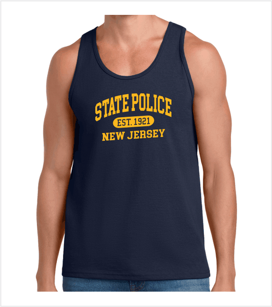 Navy TANK Printed with STATE POLICE Logo