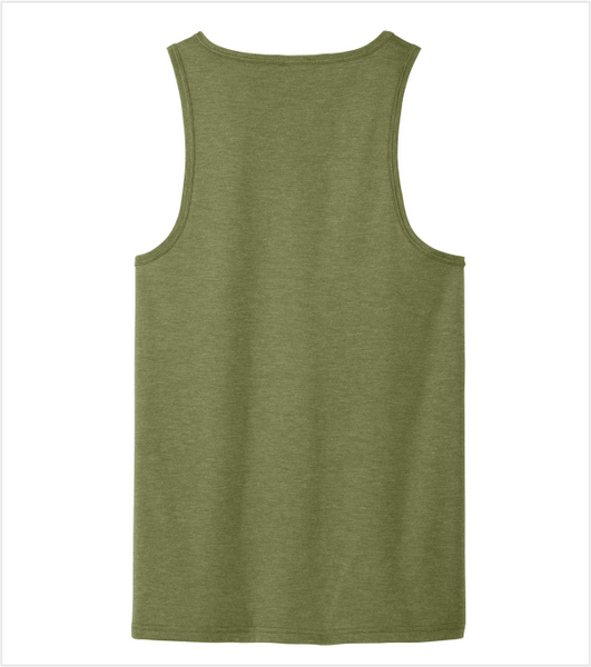 TRI-BLEND OD Heather TANK Printed with Classic Triangle Logo