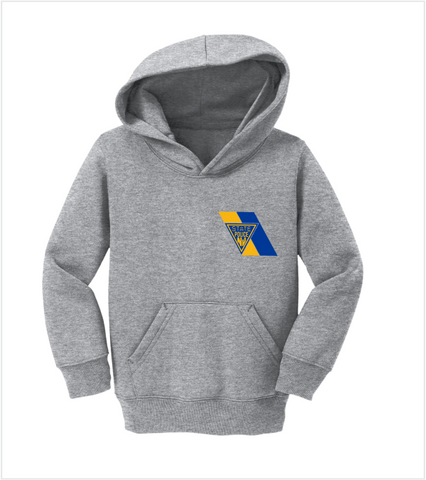 TODDLER Athletic Grey Hoodie with Printed Door Logo