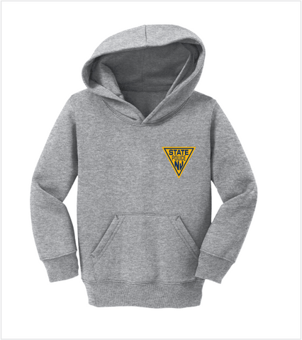 TODDLER Athletic Grey Hoodie with Printed Classic Triangle