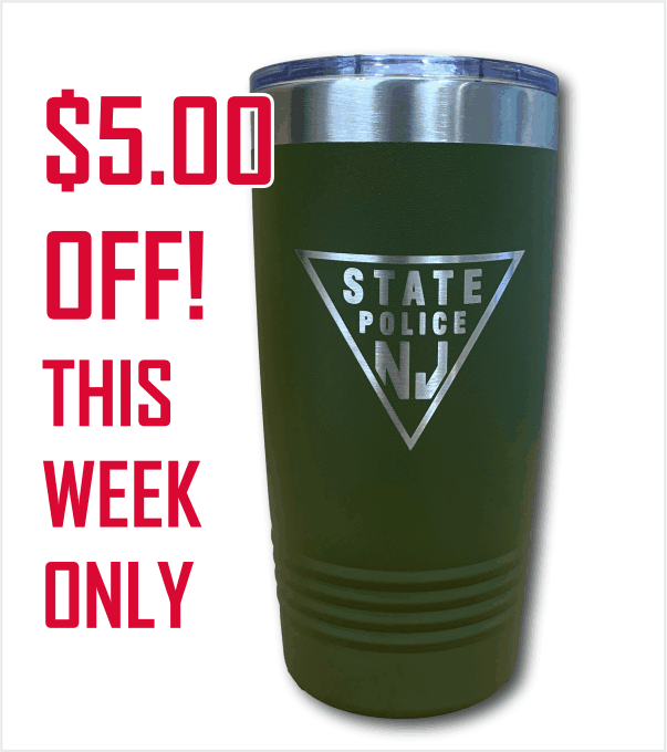 20 oz. STAINLESS TUMBLER - MILITARY GREEN with Laser Engraved Logo