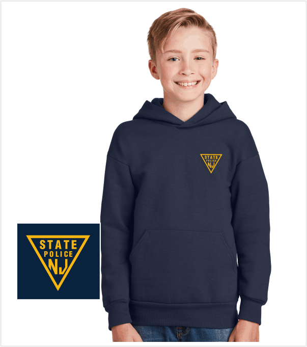 YOUTH NAVY Hoodie with Printed Logo